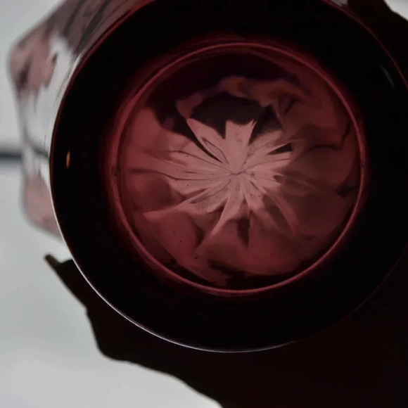 Vtg Hazel Atlas Amethyst  Glass Vase - Picture 3 of 4